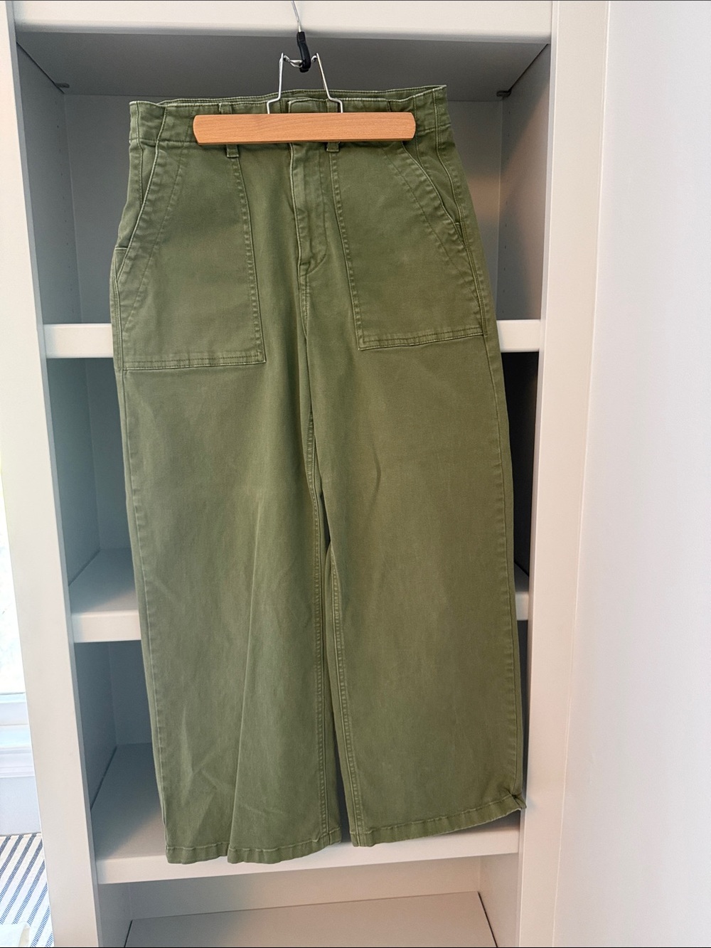 pistola Olive Wide-Leg Utility Pants